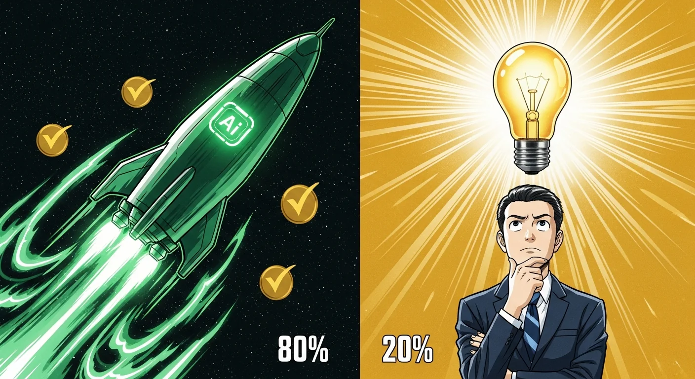 AI 时代的 80/20 法则：前80%执行，后20%判断